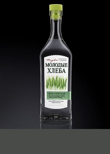 Vodka YOUNG GRAIN design.