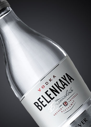 Vodka BELENKAYA design.