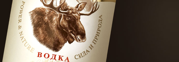 Vodka GENTLE ELK design.