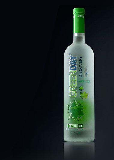 Vodka GREEN DAY DISCOVERY design.